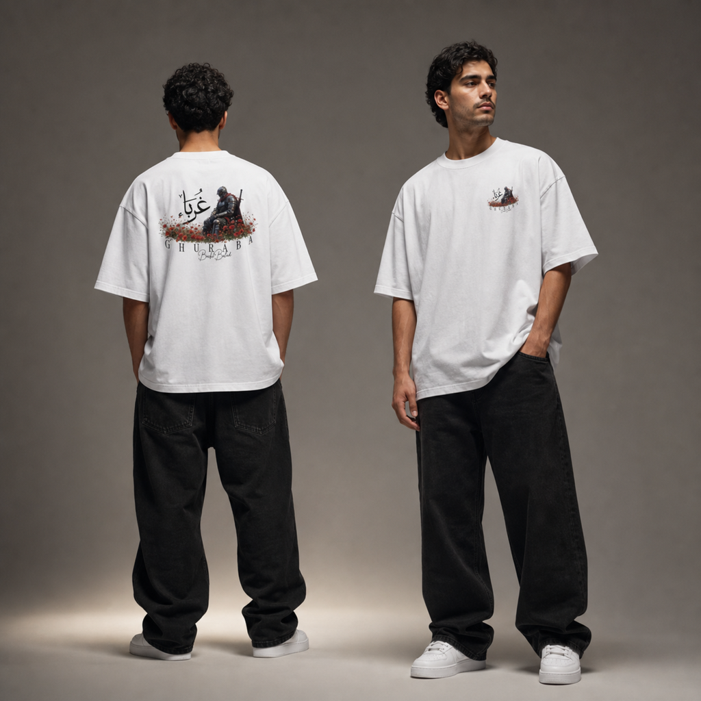 Ghuraba x Knight Oversized Baumwolle T Shirt