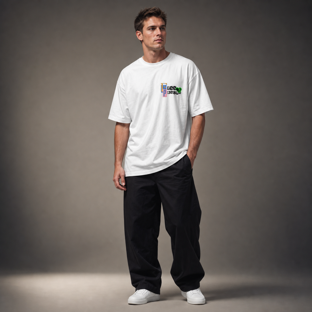 Free Palestine Heart Oversized Baumwolle T Shirt