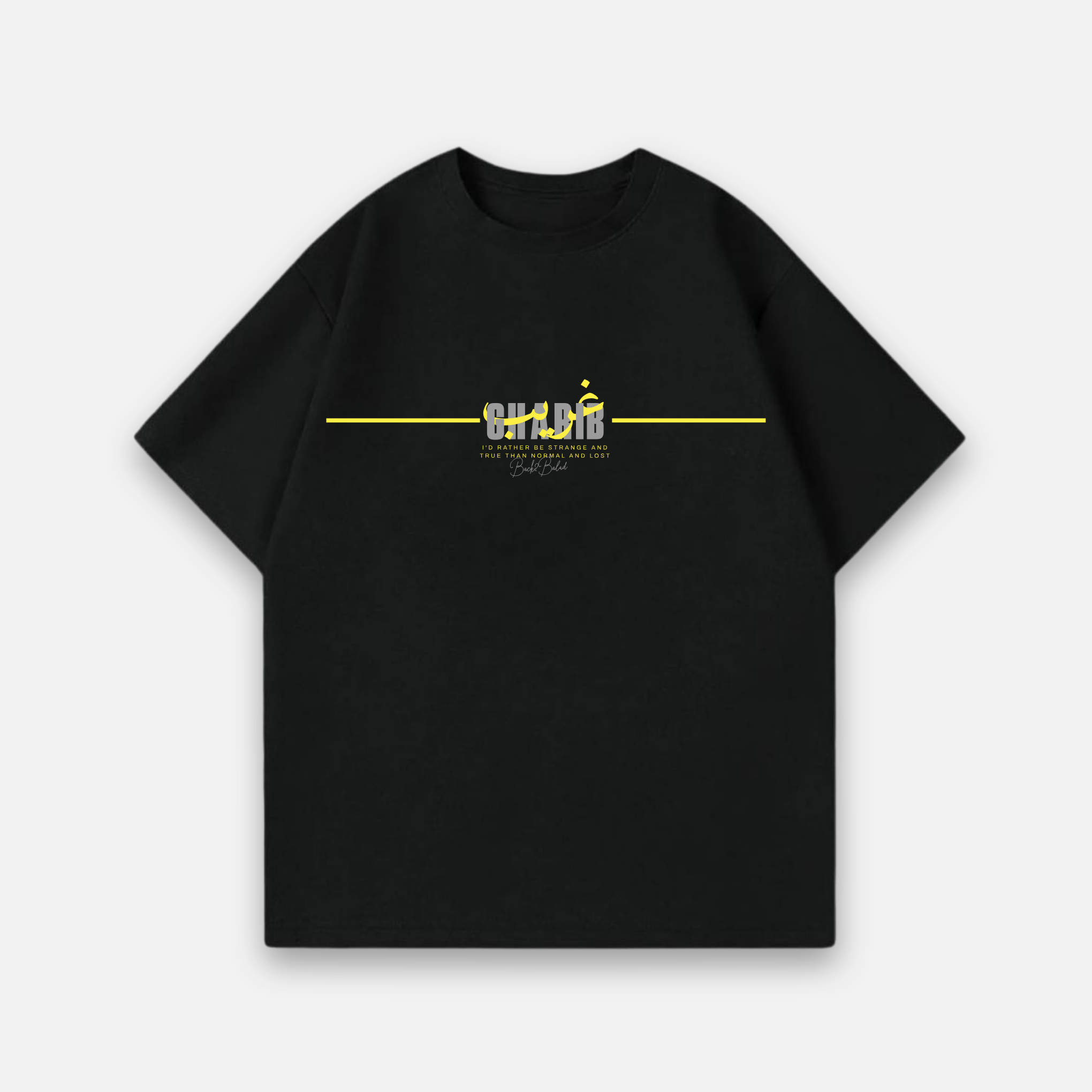Gharib x Stranger Oversized Baumwolle T Shirt