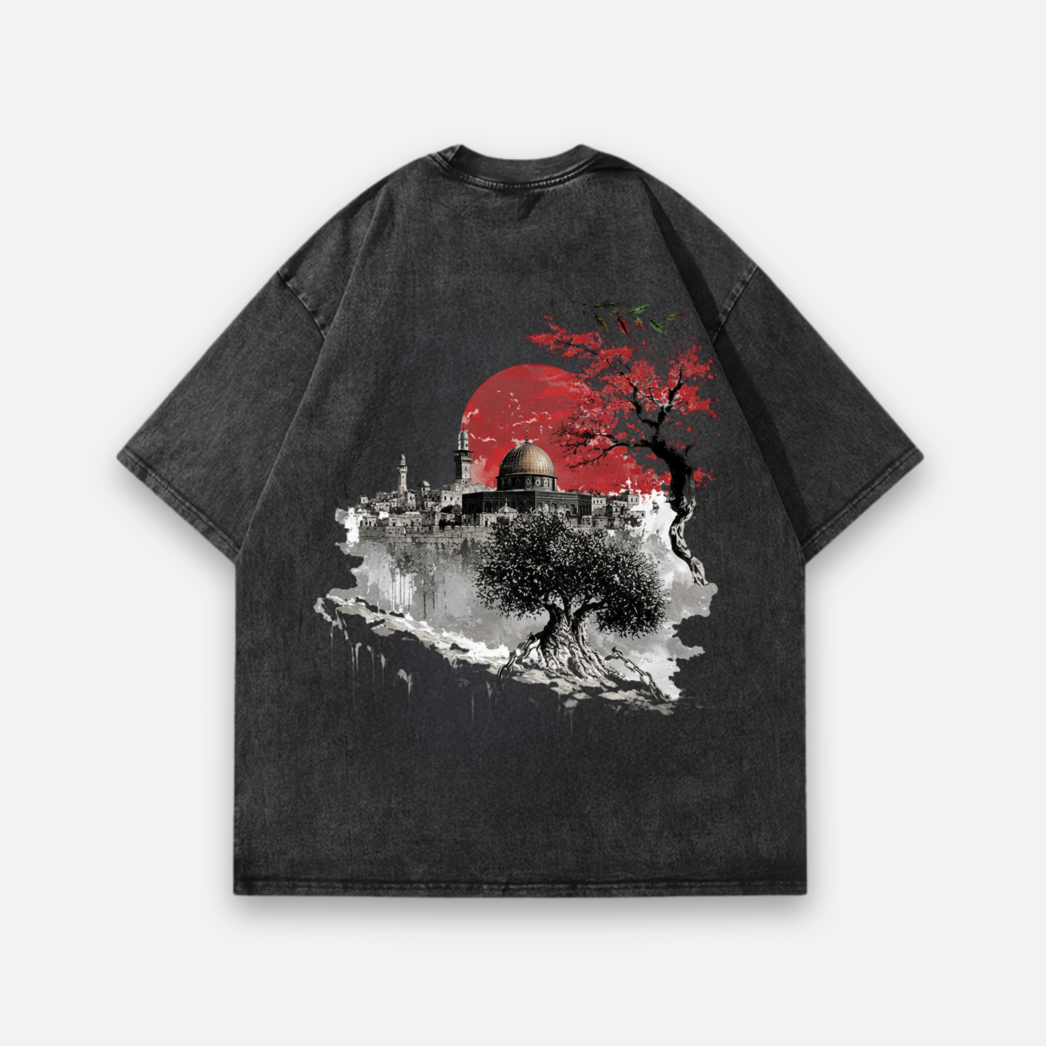 Al-Aqsa x Red Moon Oversized T Shirt