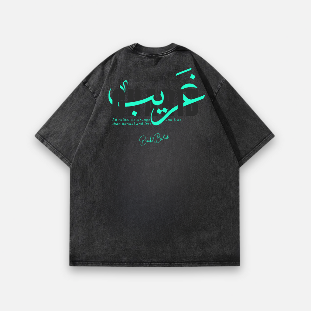 Gharib x Stranger Oversized Baumwolle T Shirt