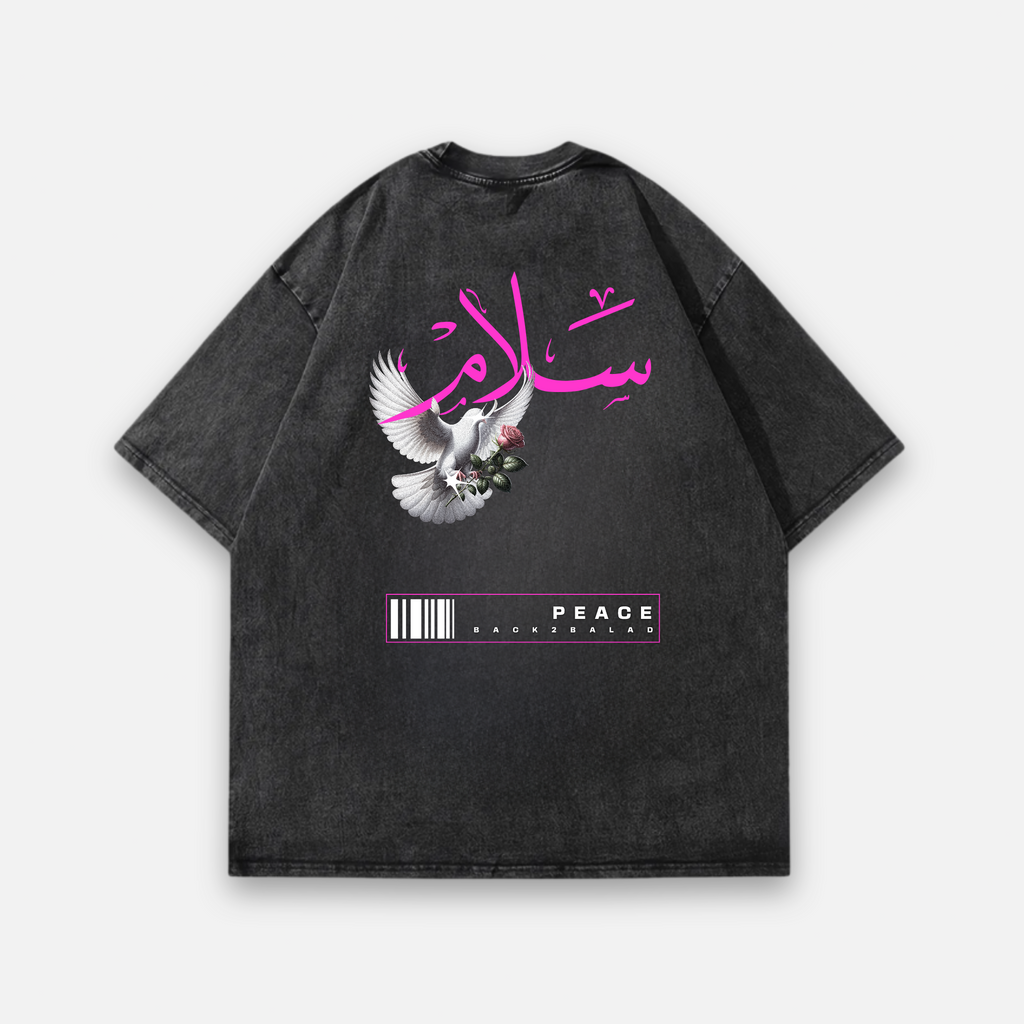 Salam x Peace Oversized Baumwolle T Shirt