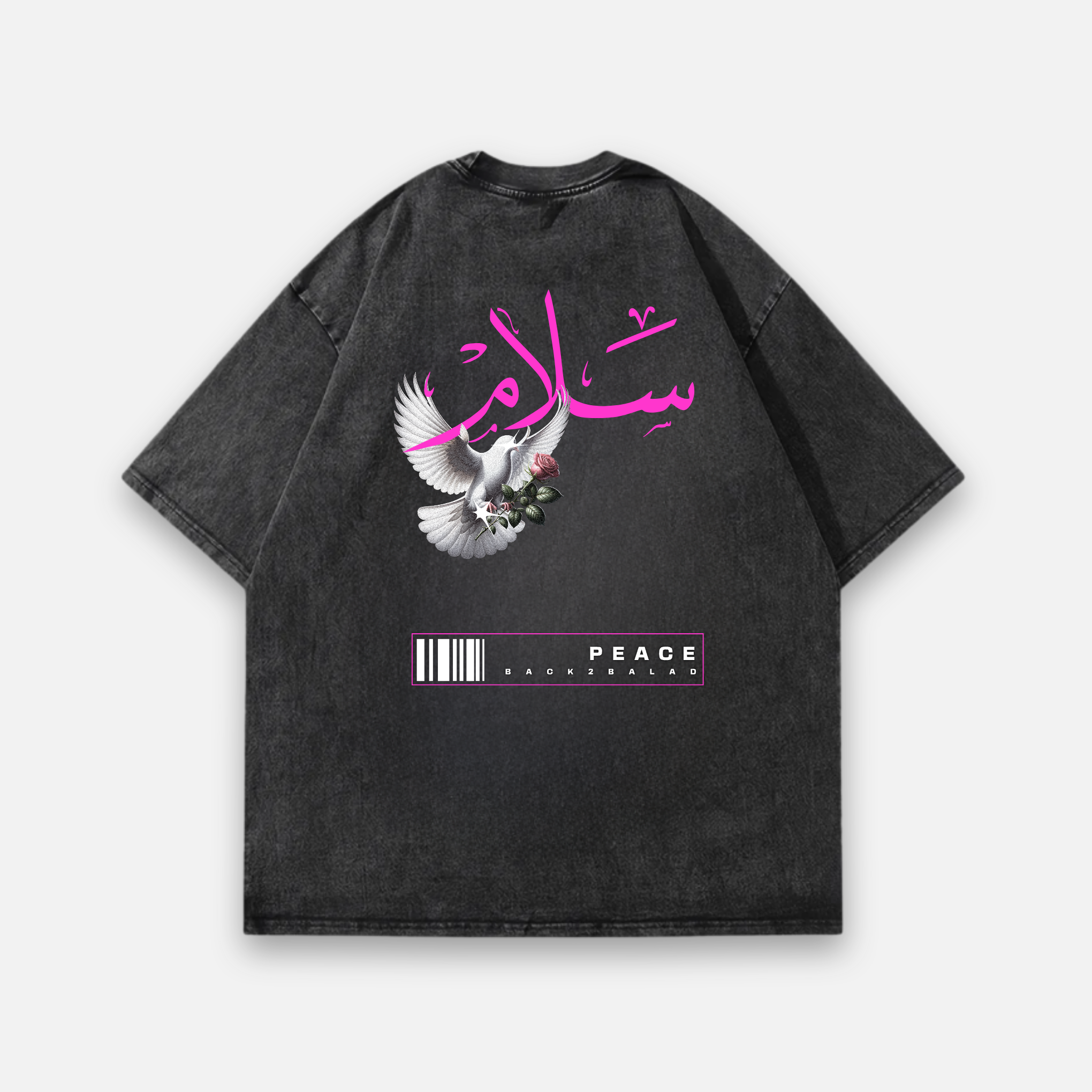 Salam x Peace Oversized Baumwolle T Shirt