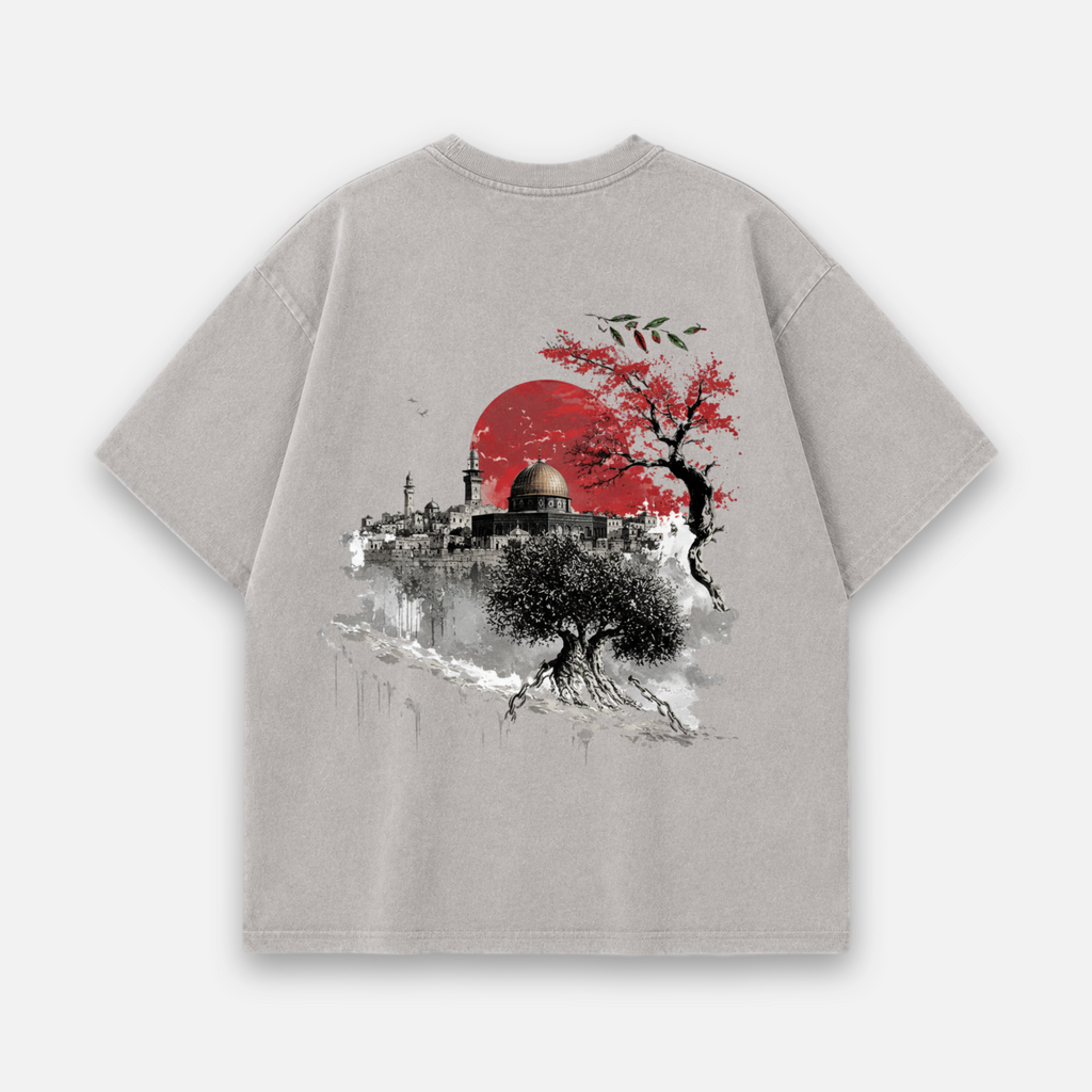 Al-Aqsa x Red Moon Oversized T Shirt