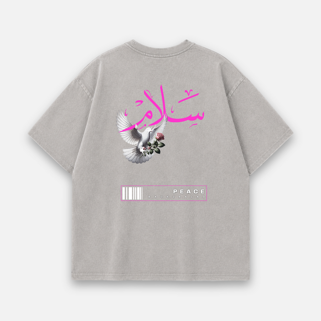 Salam x Peace Oversized Baumwolle T Shirt