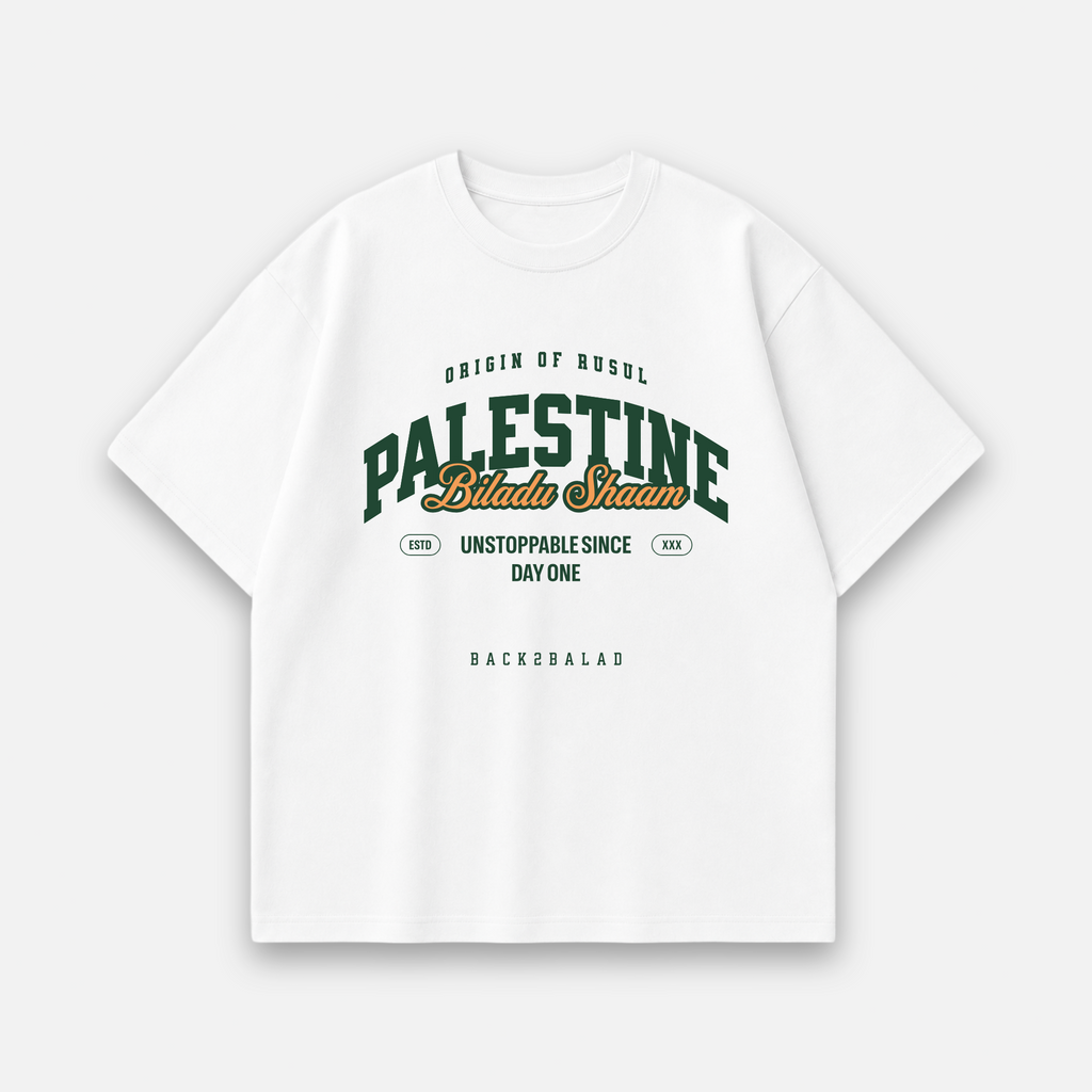 Origin of Rusul x Shaam Oversized Baumwolle T Shirt