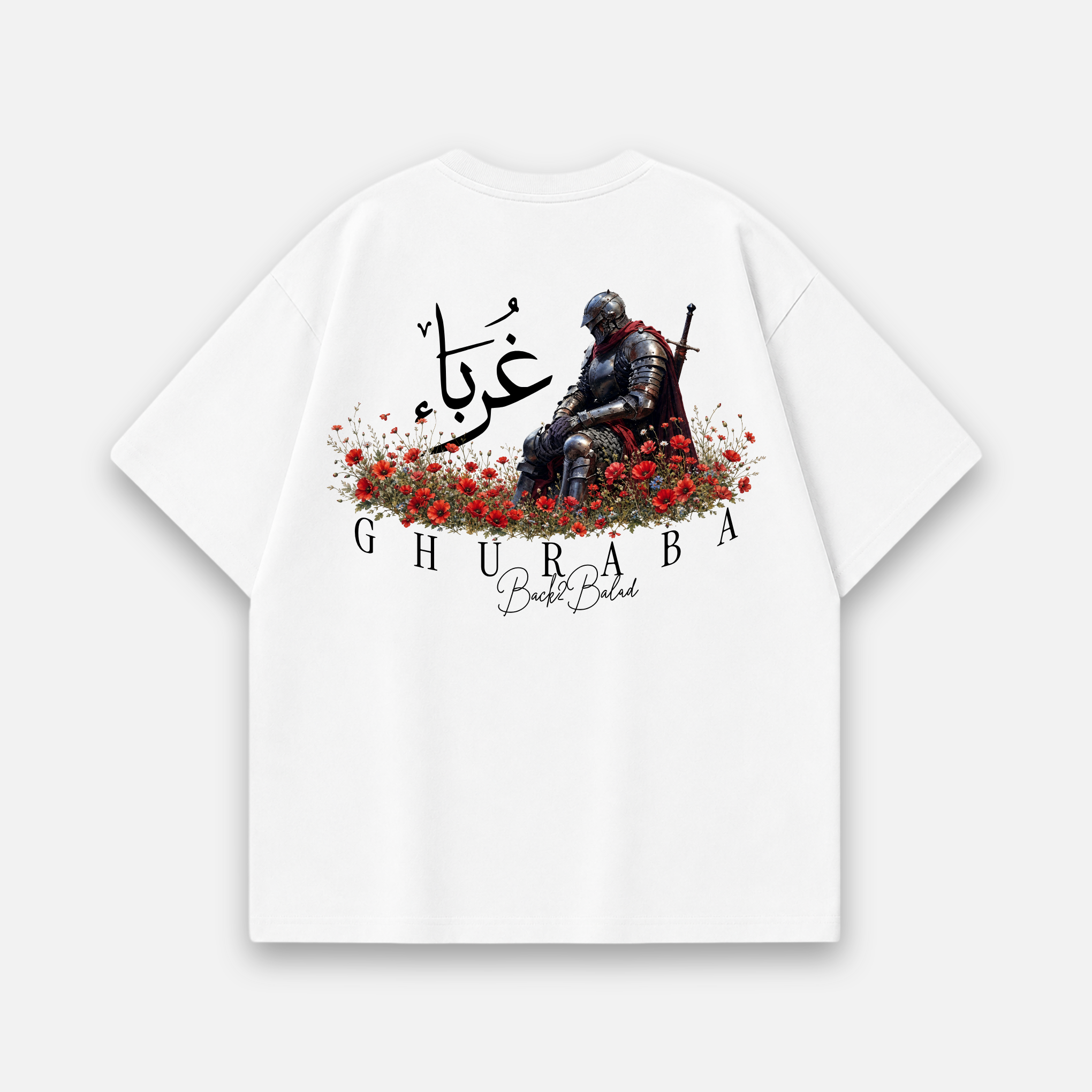 Ghuraba x Knight Oversized Baumwolle T Shirt