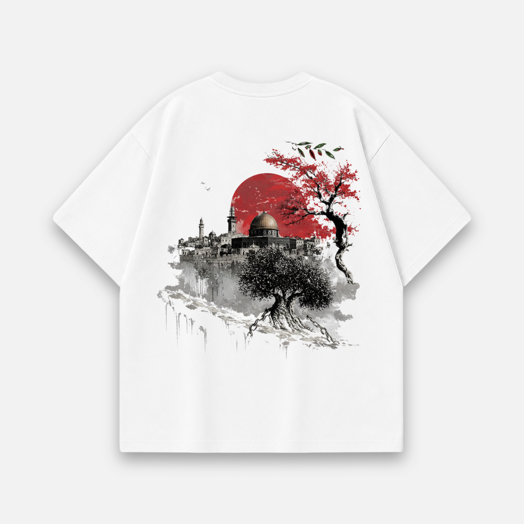 Al-Aqsa x Red Moon Oversized T Shirt