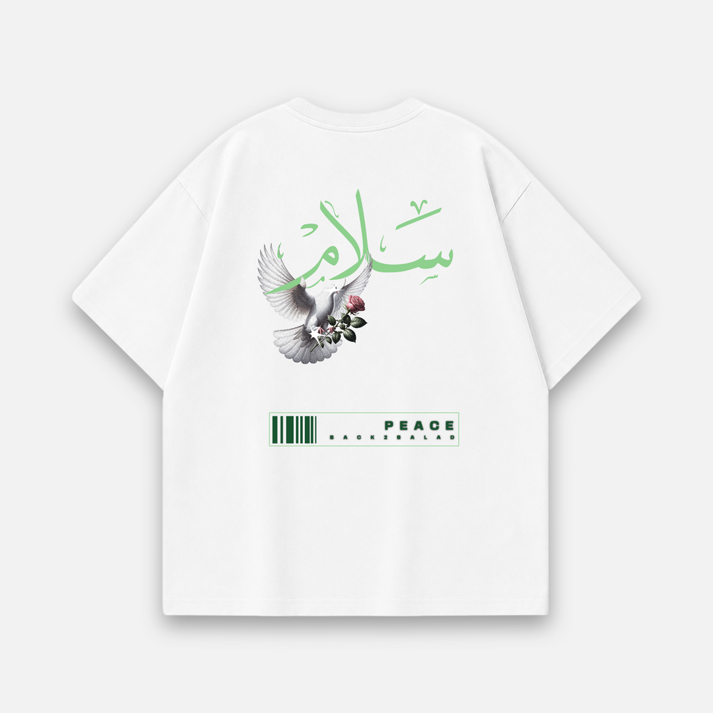 Salam x Peace Oversized Baumwolle T Shirt