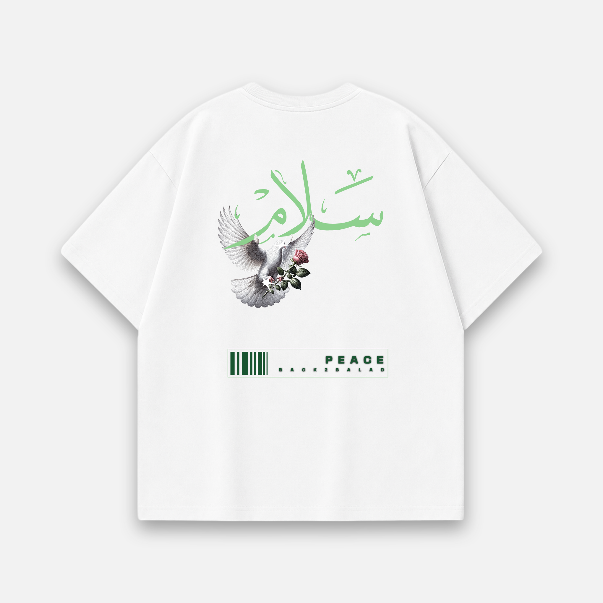 Salam x Peace Oversized Baumwolle T Shirt