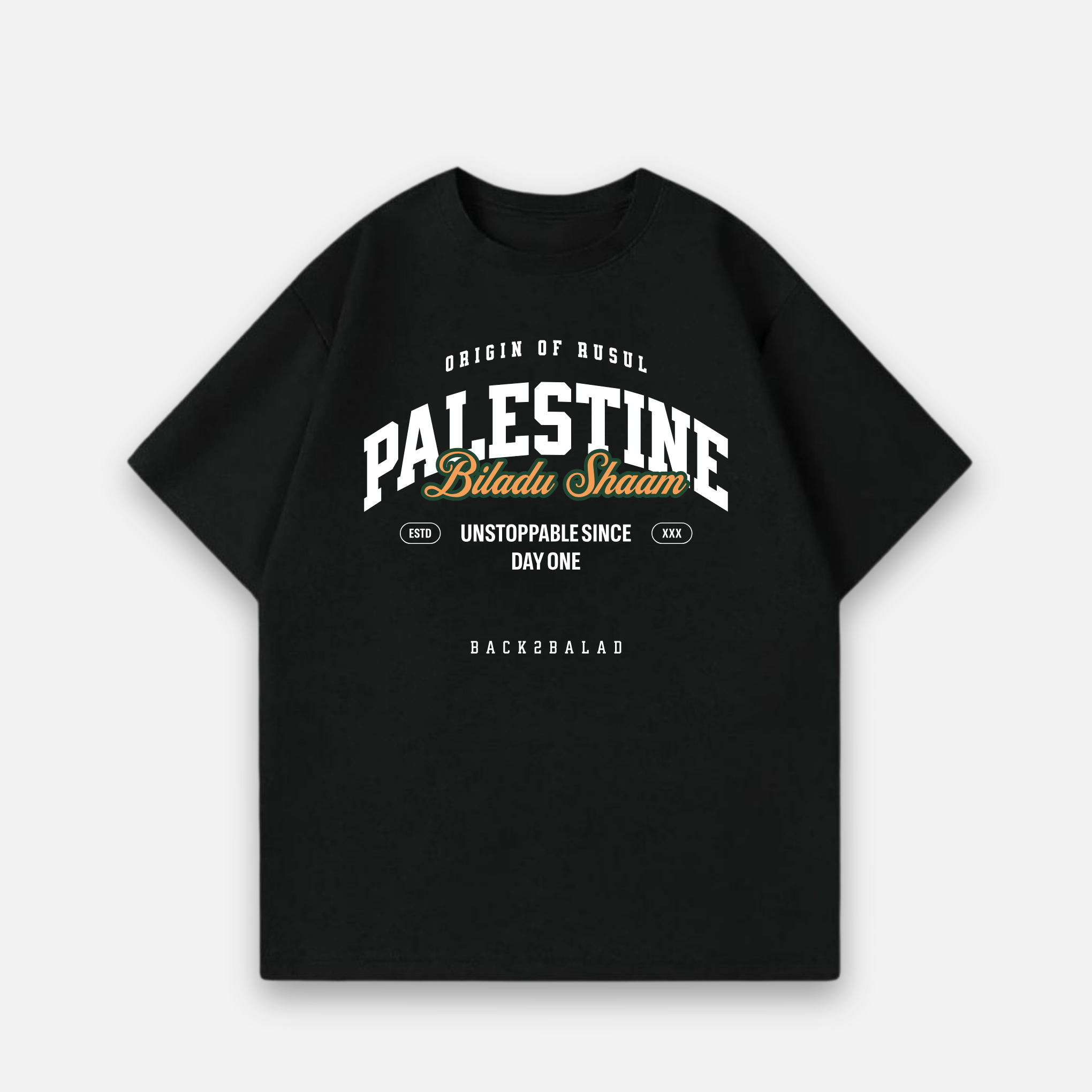Origin of Rusul x Shaam Oversized Baumwolle T Shirt