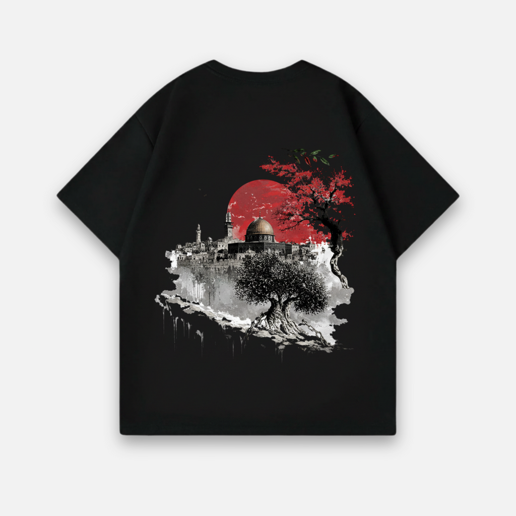 Al-Aqsa x Red Moon Oversized T Shirt