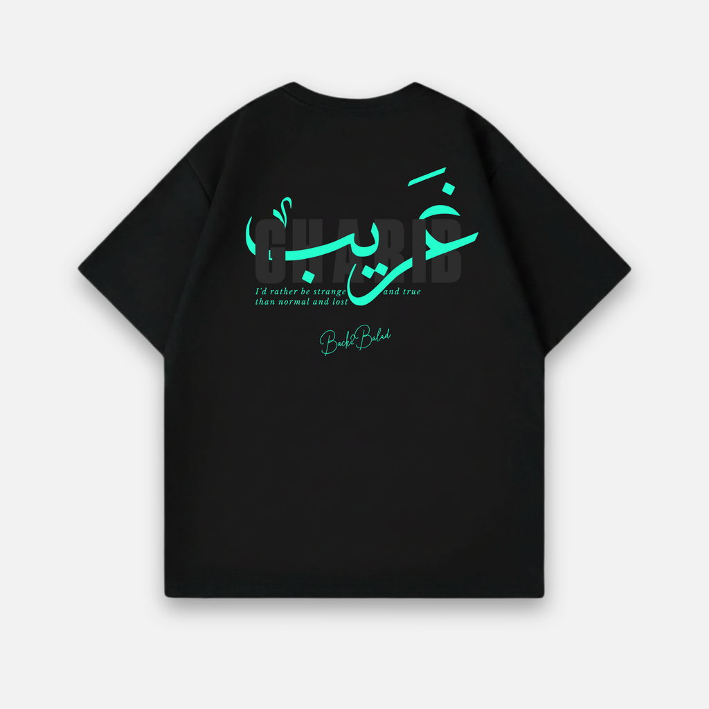 Gharib x Stranger Oversized Baumwolle T Shirt
