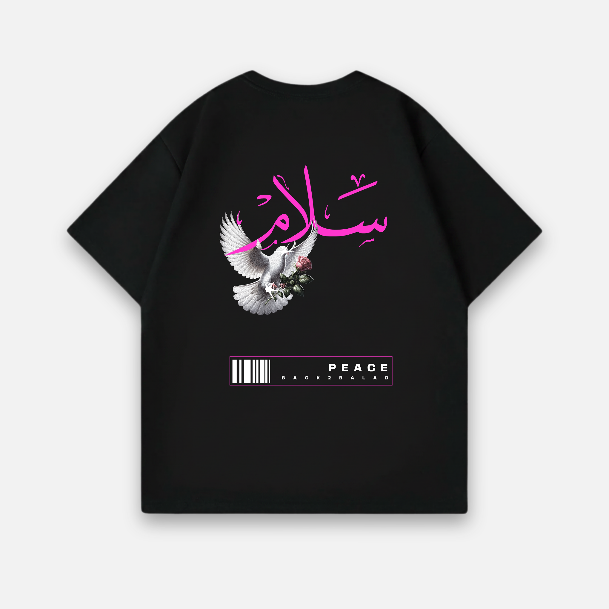 Salam x Peace Oversized Baumwolle T Shirt