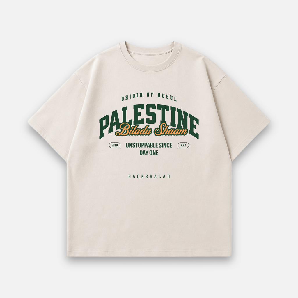 Origin of Rusul x Shaam Oversized Baumwolle T Shirt
