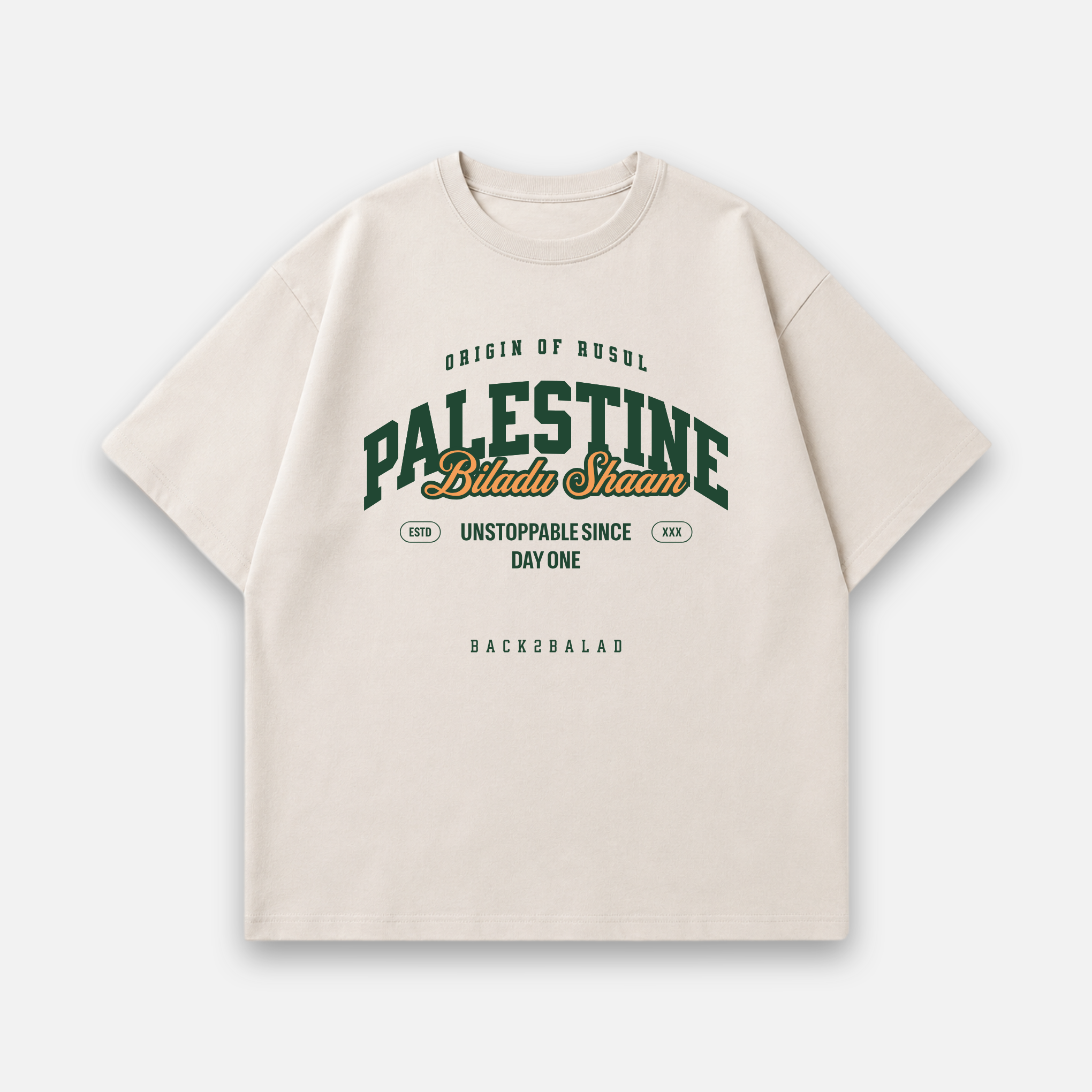 Origin of Rusul x Shaam Oversized Baumwolle T Shirt