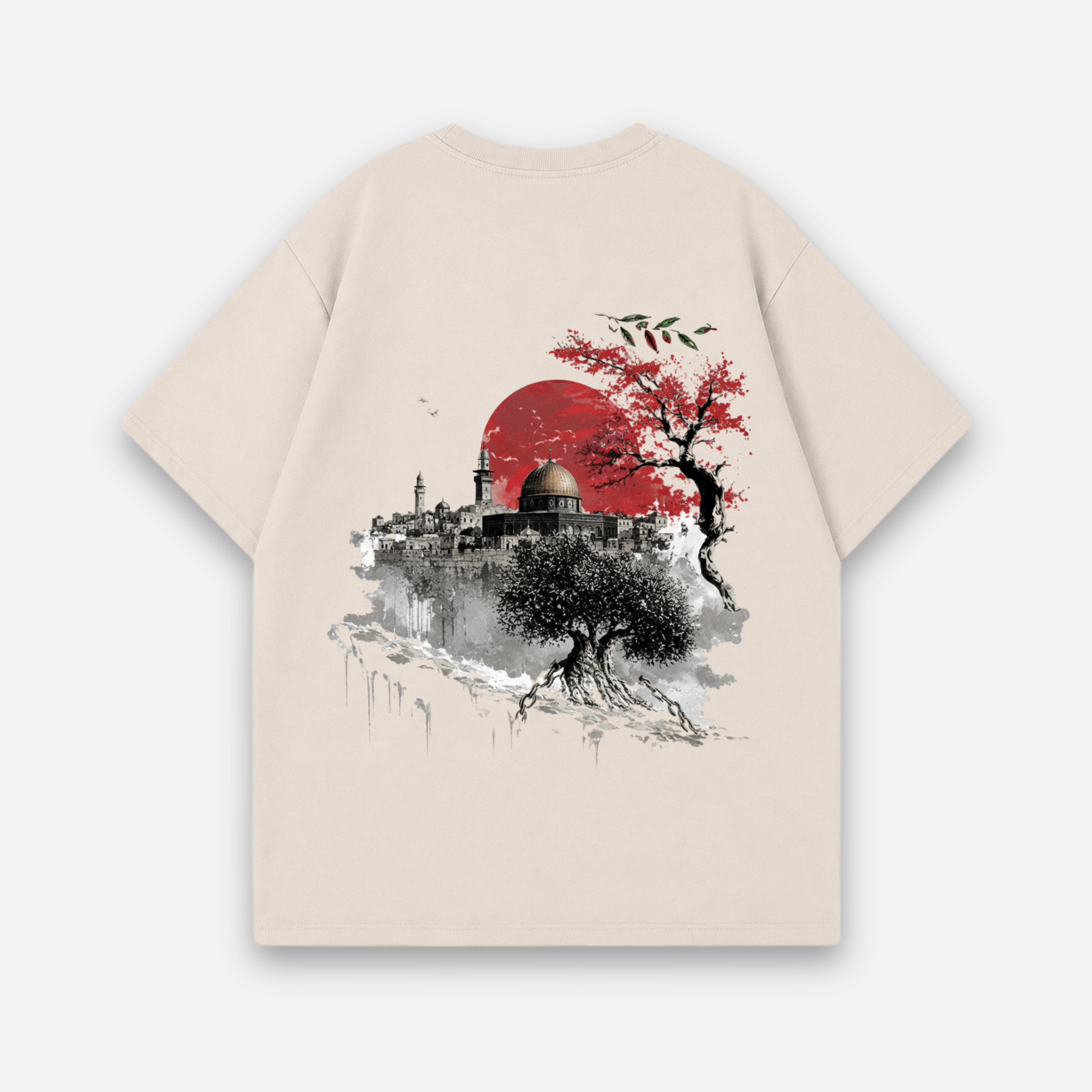 Al-Aqsa x Red Moon Oversized T Shirt