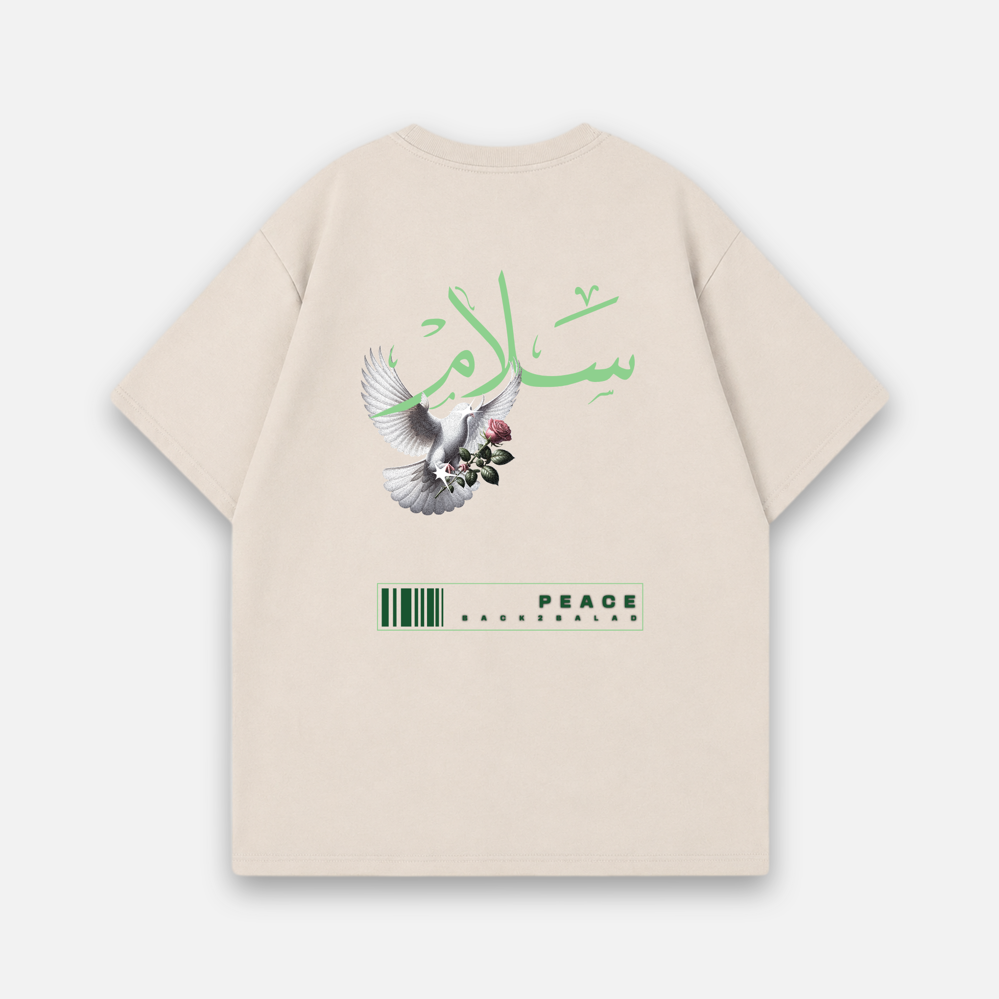 Salam x Peace Oversized Baumwolle T Shirt