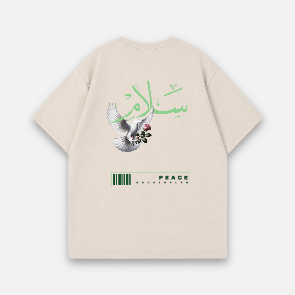 Salam x Peace Oversized Baumwolle T Shirt