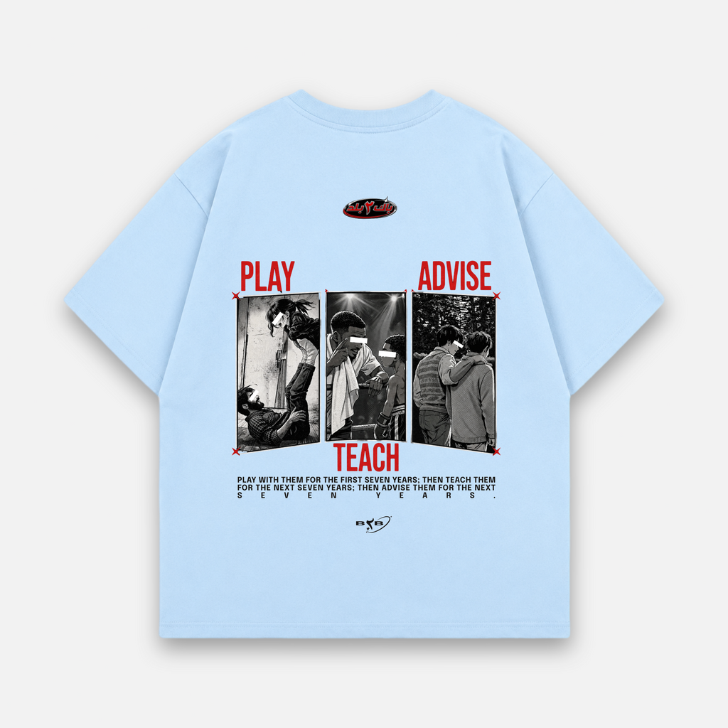 Play Teach Advise Oversized Baumwolle T Shirt