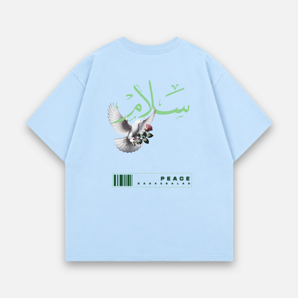Salam x Peace Oversized Baumwolle T Shirt