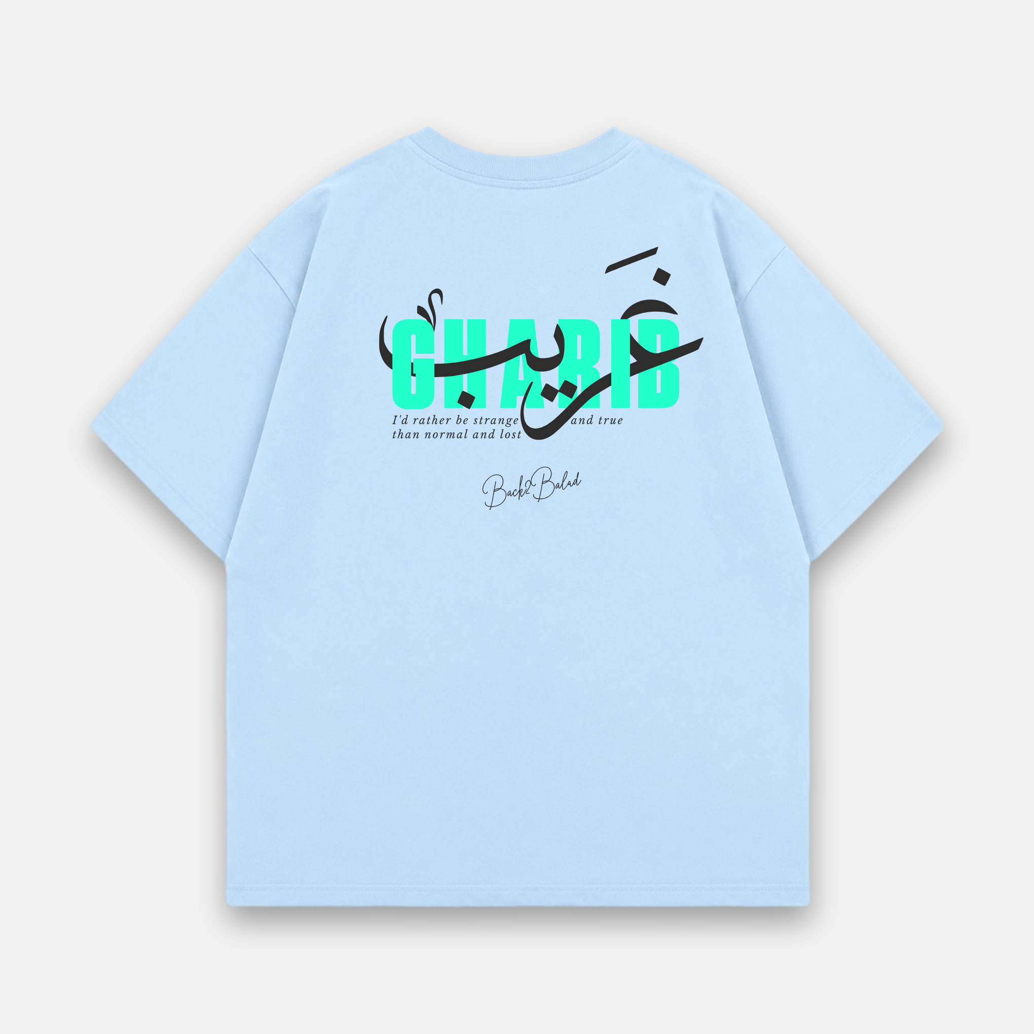 Gharib x Stranger Oversized Baumwolle T Shirt