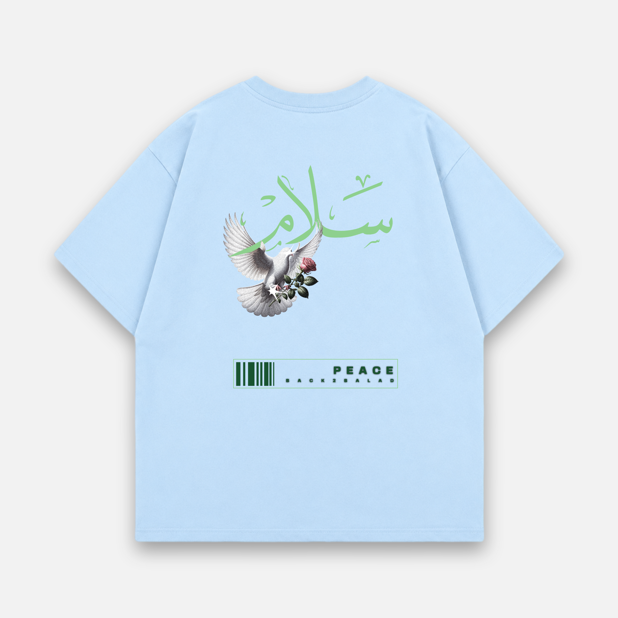 Salam x Peace Oversized Baumwolle T Shirt
