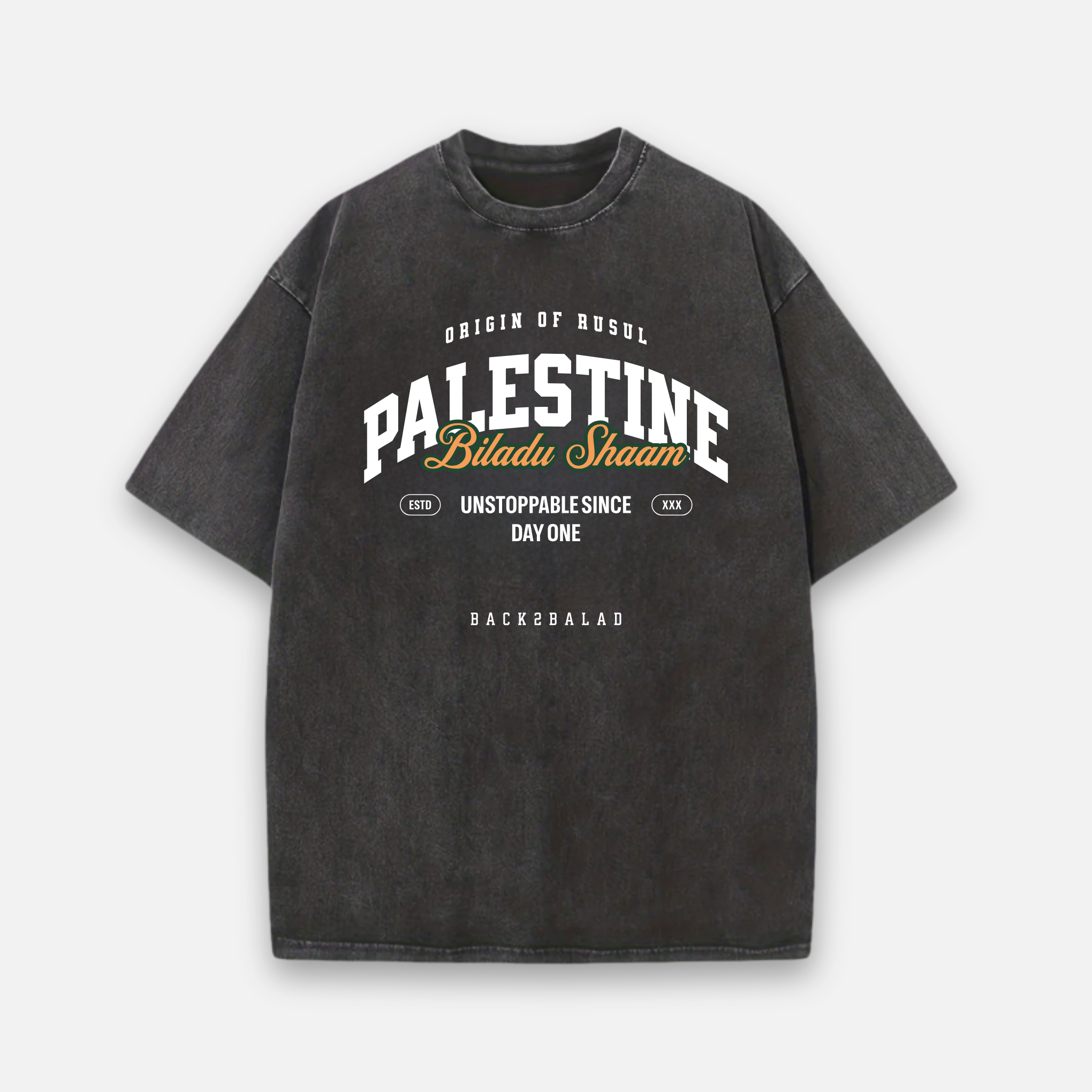 Origin of Rusul x Shaam Oversized Baumwolle T Shirt